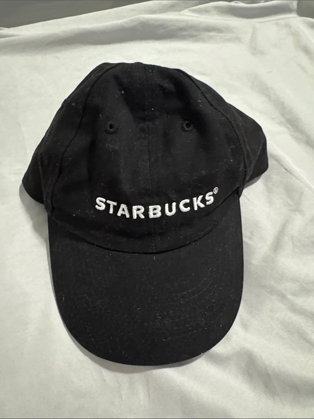 Starbucks Black Baseball Cap with White Logo Embroidery